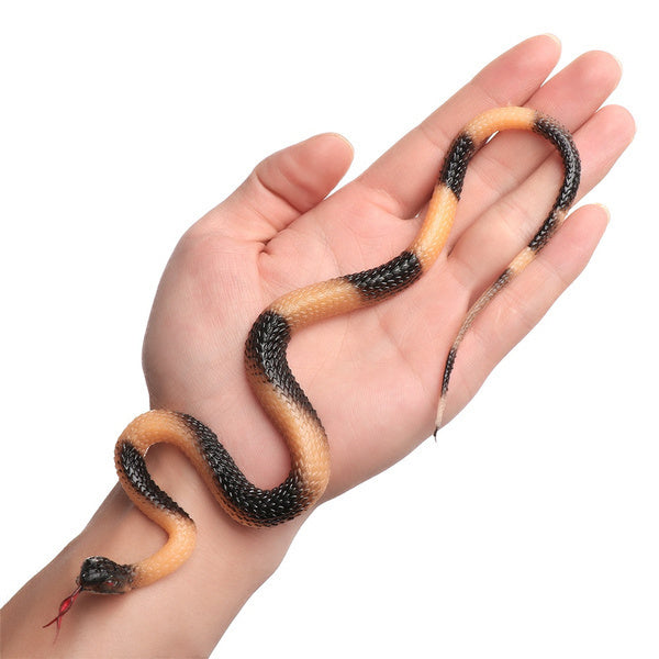 Variegated Rubber Snake - 23cm Halloween Trick Prop Soft Toy