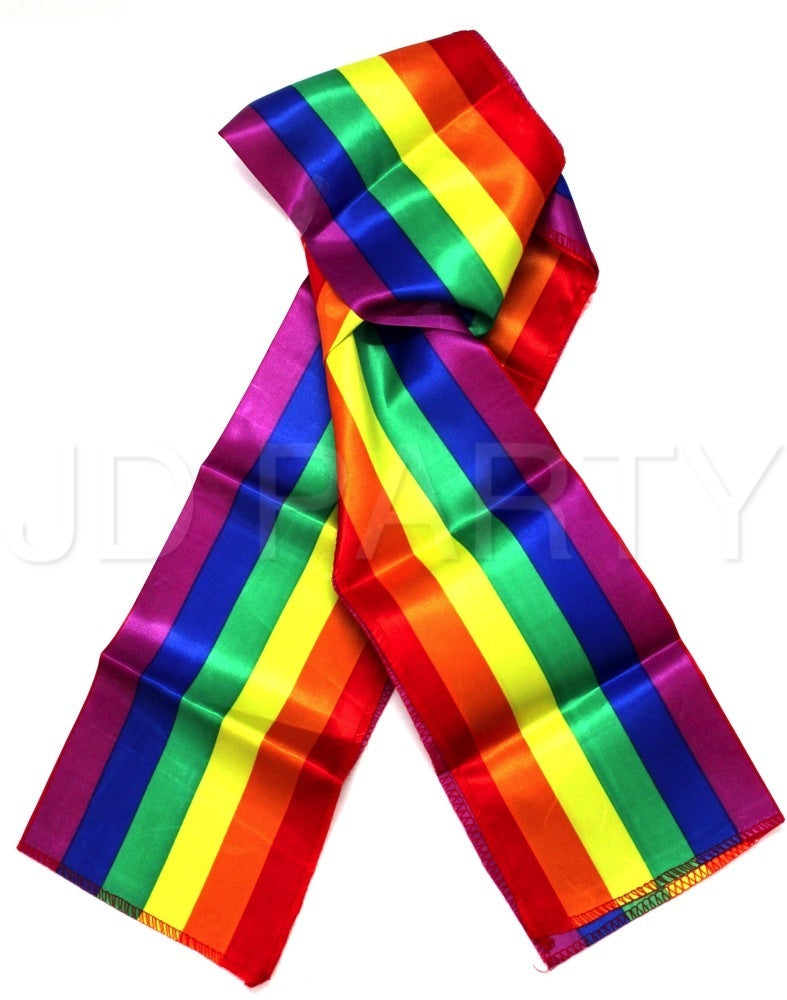 GAY PRIDE RAINBOW SCARF Wrap Holiday Parade Gift Lesbian LGBT