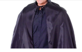 Gothic Black Cape Cloak for Halloween - Ideal for Vampires, Witches, and Sorcerers - Front View