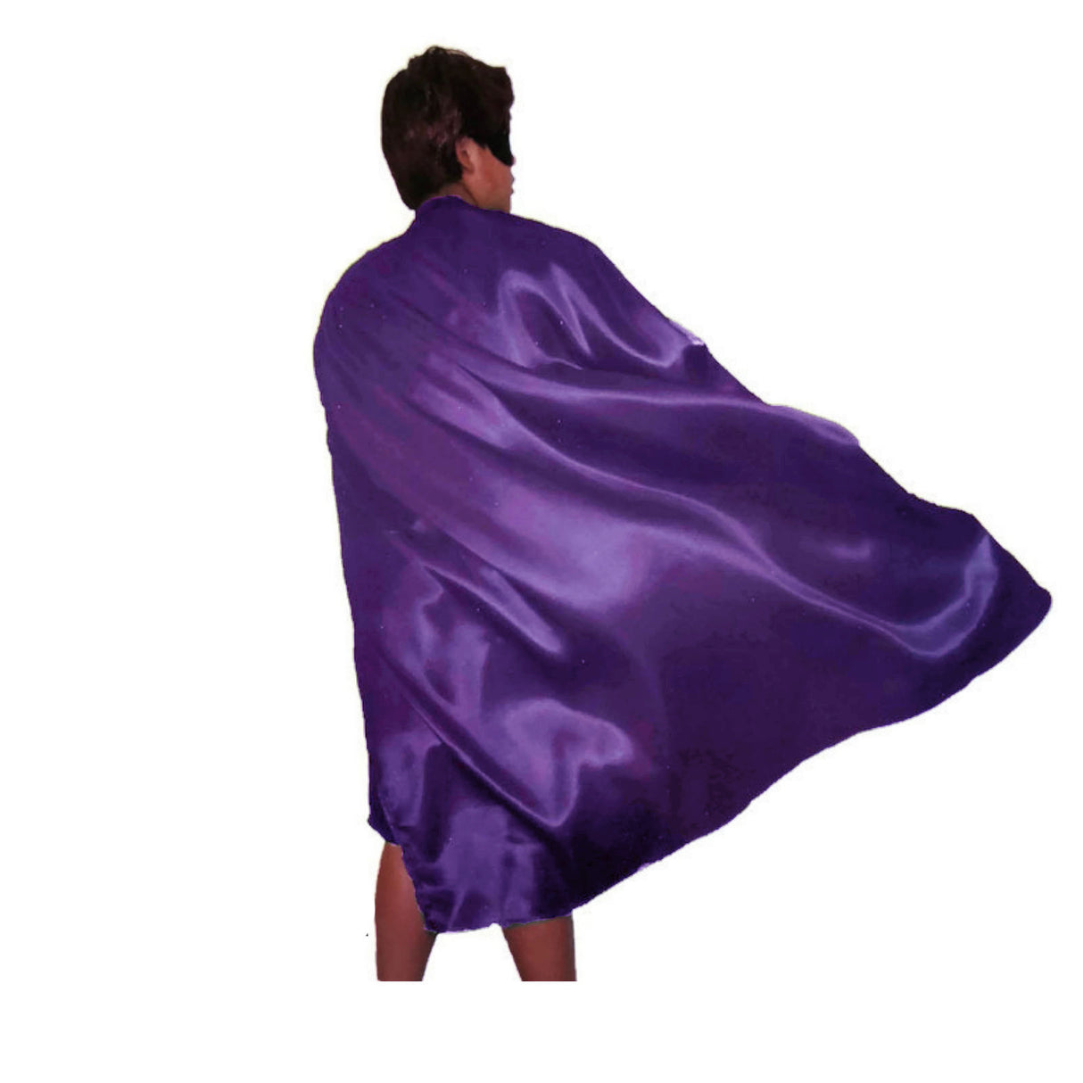 Adult Black Halloween Cape Cloak - 1.2 Meters Long Costume Accessory for Superheroes and Vampires