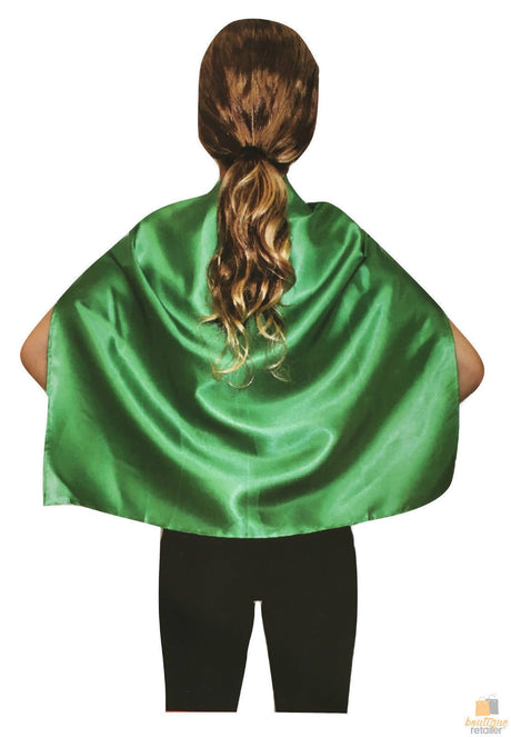 Kids Green Vampire Cape Costume - Short Party Wear for School Events