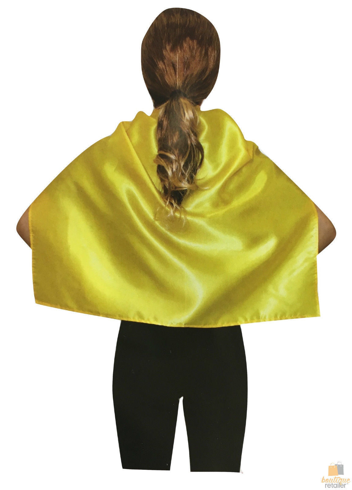 Kids Yellow Vampire Cape Costume - Short Cape for Parties and School Events