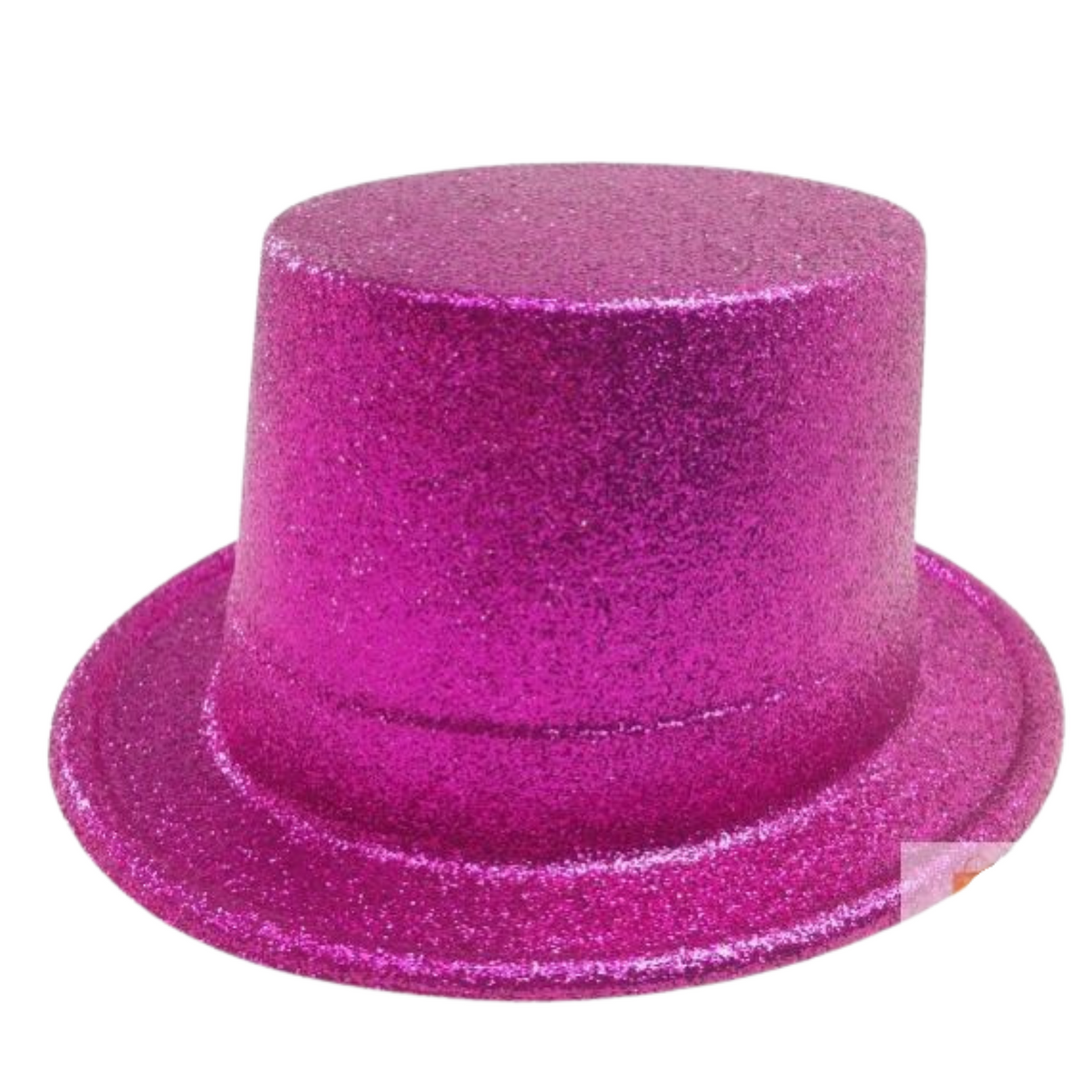 Bulk Pack of 12 Hot Pink Glitter Top Hats for Fun Dress-Up Parties