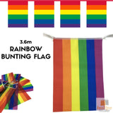 3.6m RAINBOW BUNTING FLAG Party Banner Birthday Market Stall Flags Decor Pride