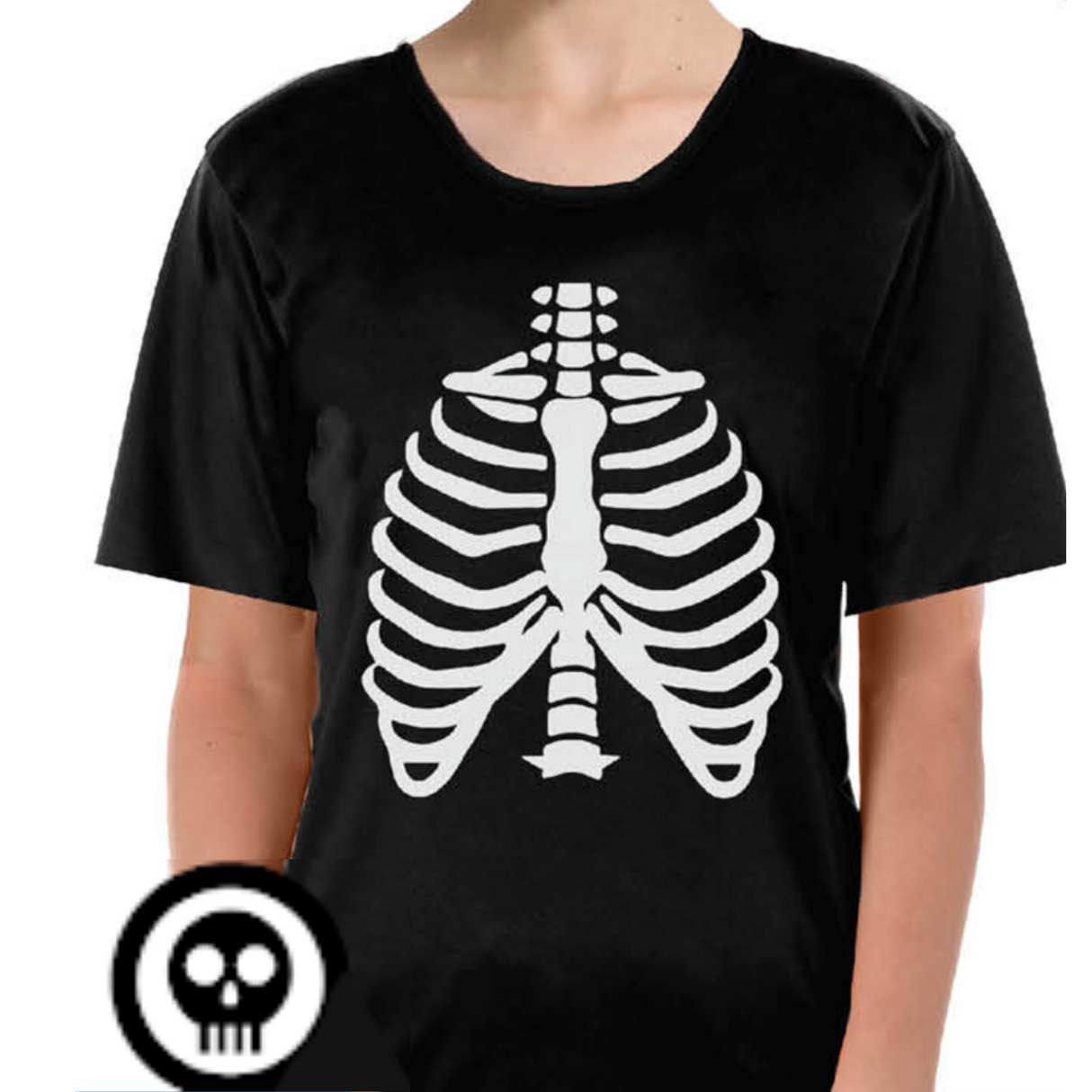 Children's Spooky Skeleton T-Shirt for Halloween and Book Week - Size M (7-9 Years)