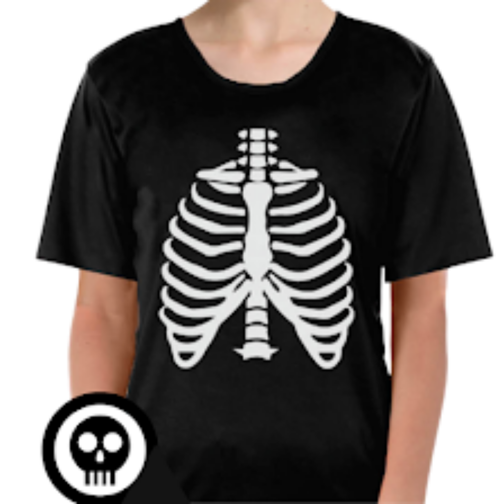 Children's Spooky Skeleton T-Shirt for Halloween and Book Week - Size M (7-9 Years)