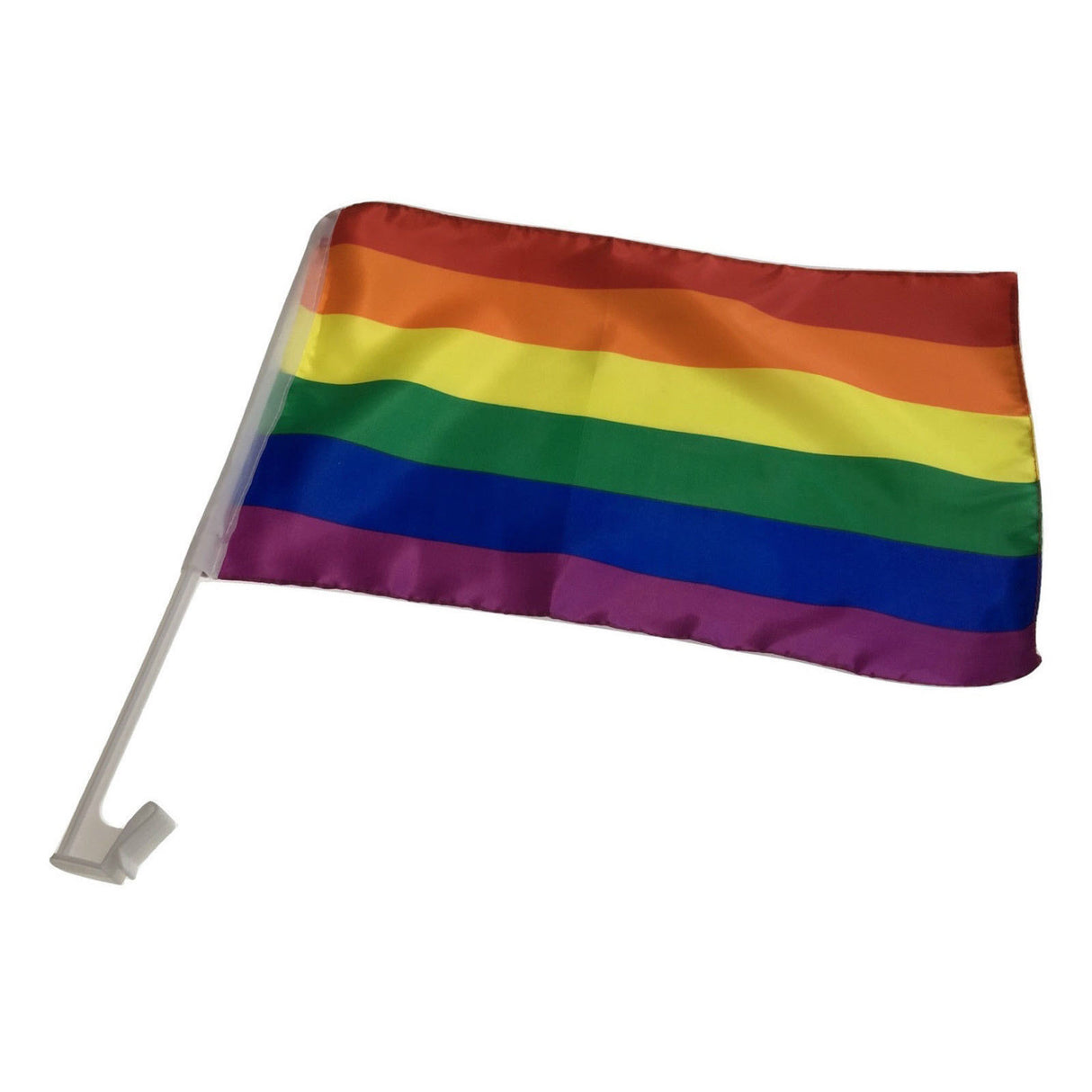 Rainbow Pride Car Flags with Window Clips - 30cm x 45cm for Festivals and Celebrations