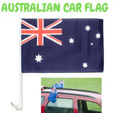 Patriotic Australia Day Car Window Flag with Clip - 30cm x 45cm Size