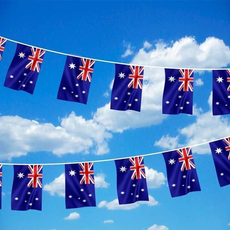 7m Australian Day Bunting Flag Banner - Festive Party Decoration with 20 Flags