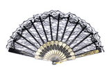 Chic Black Lace Handheld Fan for Bridal Events and Spanish Attire