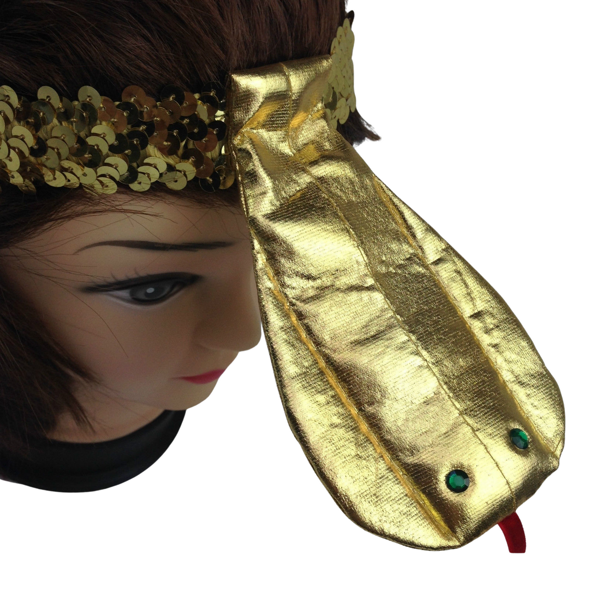 Egyptian Sequin Snake Headband for Cleopatra Costume