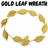 GOLD LEAF WREATH Greek Headband Crown Leaves Band Roman Costume Dress Party - 45-Degree Angle