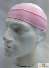 Unisex Soft Pink Elastic Stretch Yoga Headband - 8cm Wide Comfortable Wrap