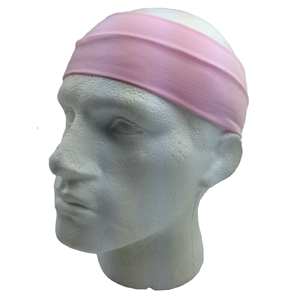 Unisex Soft Pink Elastic Stretch Yoga Headband - 8cm Wide Comfortable Wrap