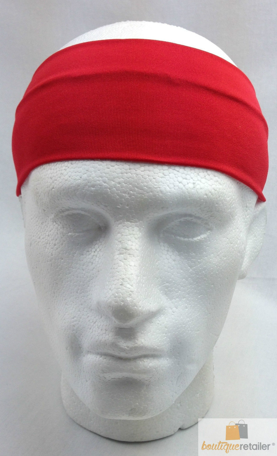 Unisex 8cm Wide Elastic Sports Headband - Red Yoga Hair Wrap for Active Lifestyles