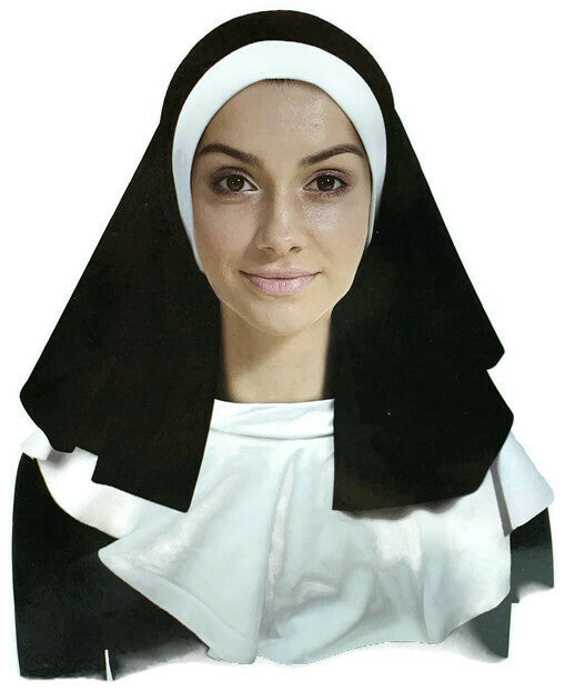 Saintly Sister Costume Kit: Nun Headpiece and Collar for Themed Events