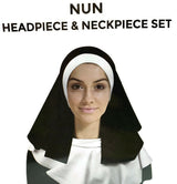 Saintly Sister Costume Kit: Nun Headpiece and Collar for Themed Events