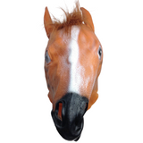 Horse Head Face Mask Halloween Latex Rubber Costume Party - Top-Down View