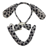 Dalmatian Dog Costume Accessory Set - Headband, Bow, and Tail for Halloween Fun - 3 Pieces