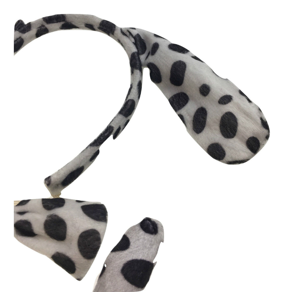 Dalmatian Dog Costume Accessory Set - Headband, Bow, and Tail for Halloween Fun - 3 Pieces