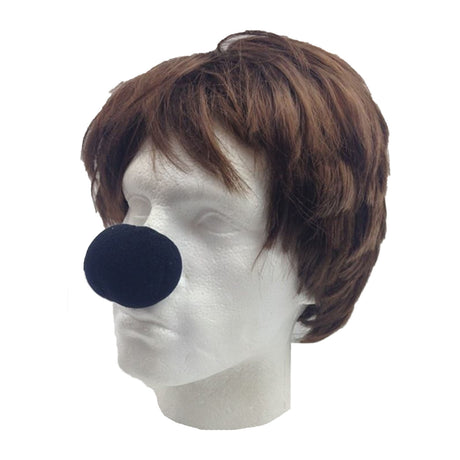 Silly Spongy Clown Nose for Halloween Costume - Black Circus Fun Accessory