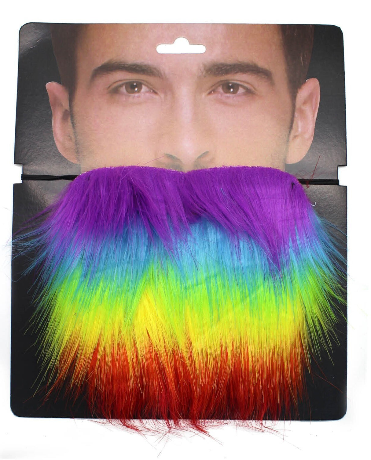 Festive Rainbow Moustache for Mardi Gras & Pride Events