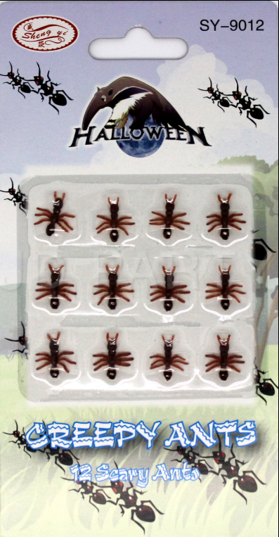 Creepy Mini Fake Ants for Halloween Pranks - 120 Scary Gag Bugs