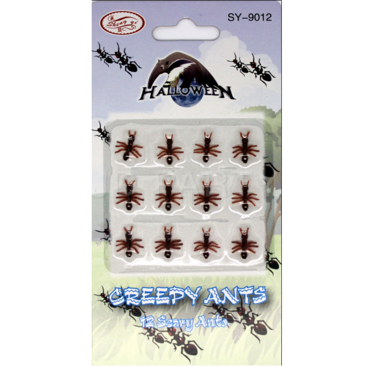 Creepy Crawly Mini Ants - Fun Halloween Prank Toy Set for Scaring Friends - 12 Pack