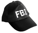 Adjustable Black FBI Officer Cap - Perfect for Costume Parties and Dress Ups - Front View