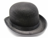 Vintage Black Bowler Hat - Perfect for Parties, Dances, and Halloween Costumes