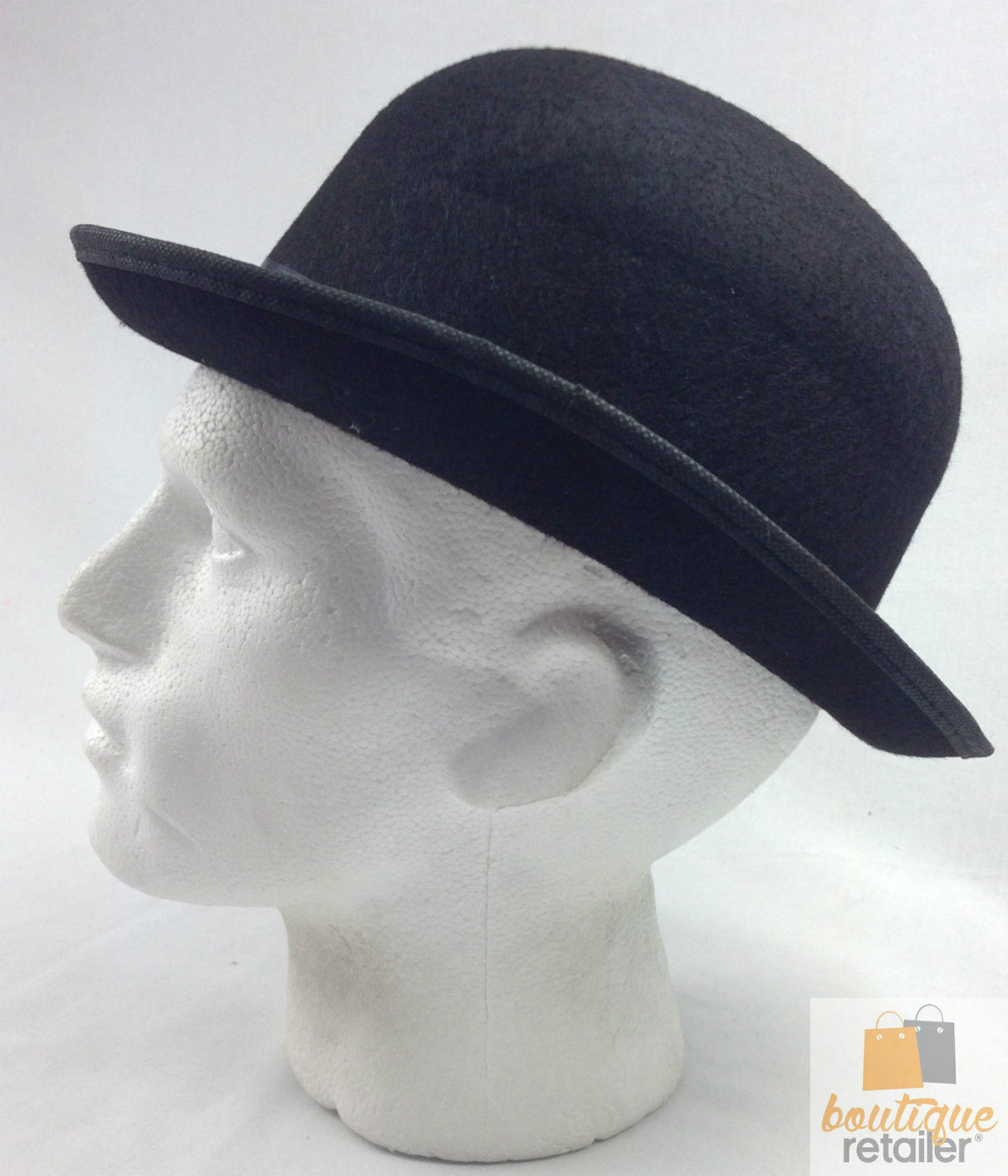 Vintage Black Bowler Hat - Perfect for Parties, Dances, and Halloween Costumes