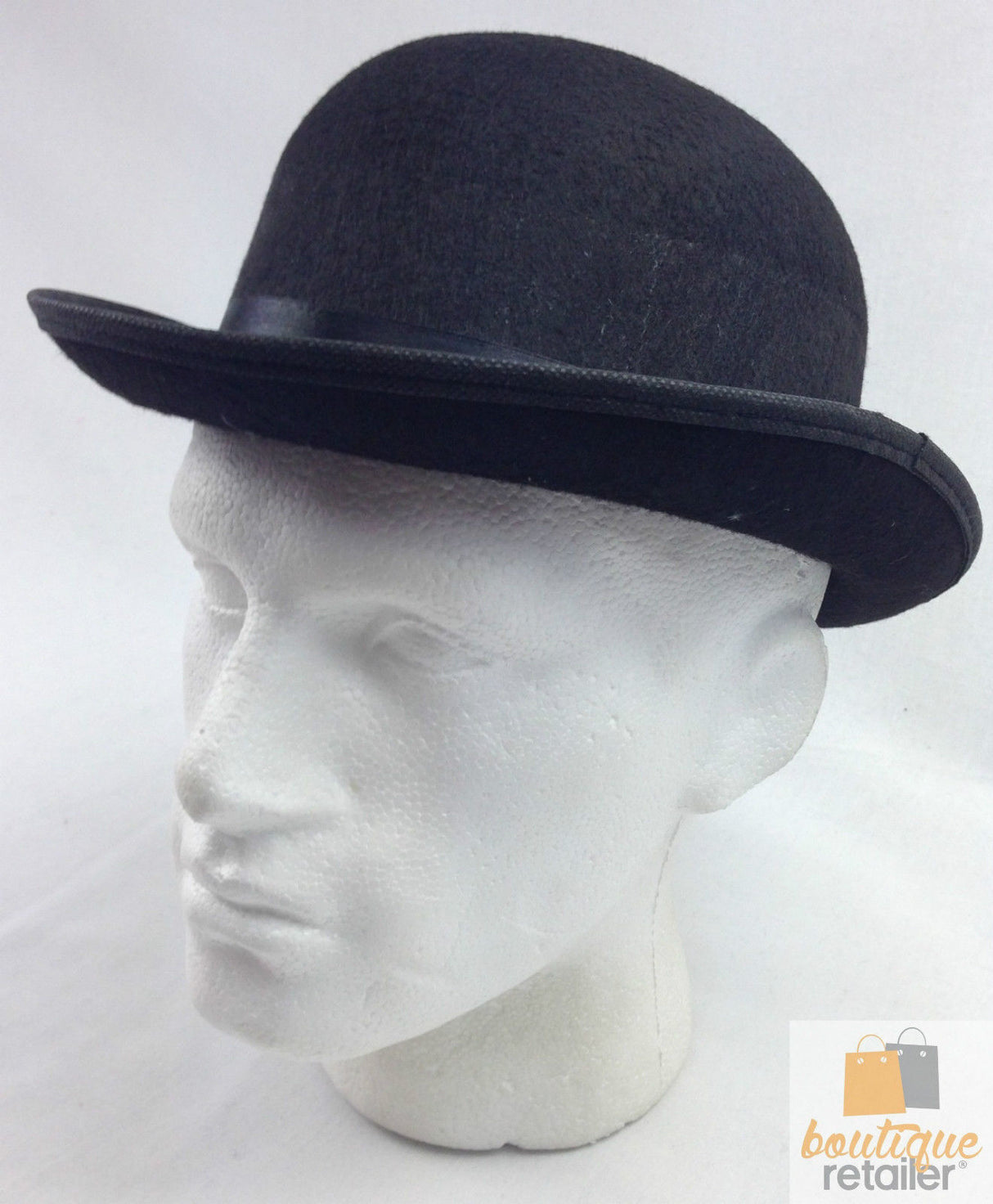 Vintage Black Bowler Hat - Perfect for Parties, Dances, and Halloween Costumes