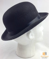 Vintage Black Bowler Hat - Perfect for Parties, Dances, and Halloween Costumes