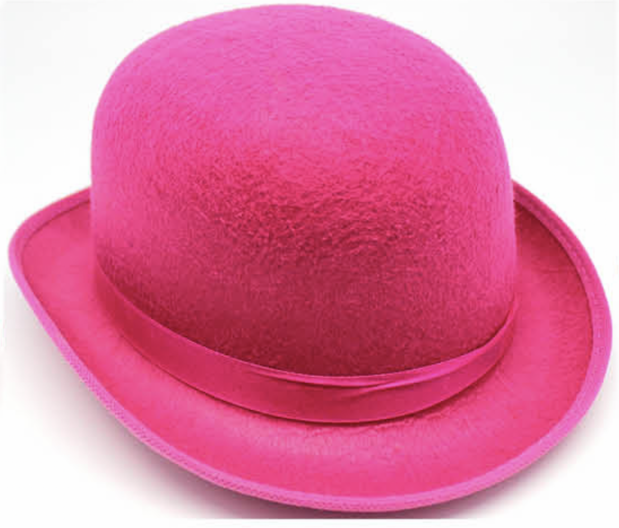 Hot Pink Vintage Bowler Hat for Parties, Costumes, and Dance Performances