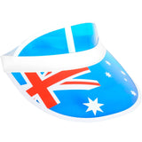 Australian Flag Plastic Visor | Patriotic Sun Hat | Party Accessory - Front View