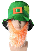 Festive Green St. Patrick's Day Hat with Beard - Perfect Costume Accessory for Irish Celebrations