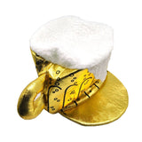 Gold Beer Novelty Hat – Fun Party Costume for Australia Day, St. Patrick’s Day, Oktoberfest - Side View