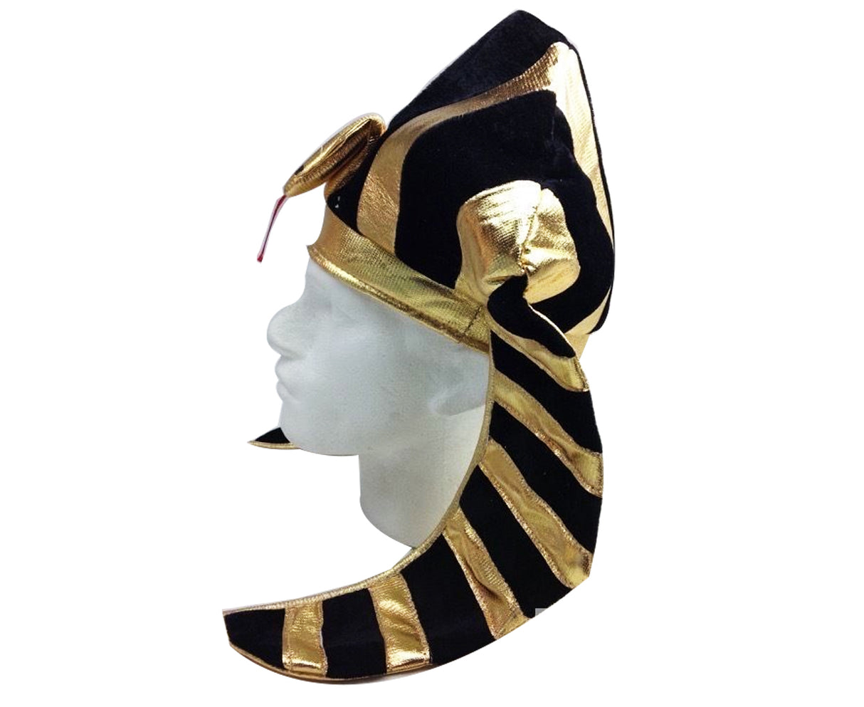 Ancient Egyptian Pharaoh Crown Hat for King Costume Party – Halloween Fancy Dress Accessory