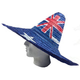 Aussie Flag Mexican Sombrero Hat - 55cm Party Costume Accessory - Close-Up Angle