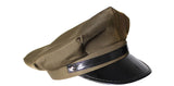 WW2 US Air Corps Officer Crusher Cap - Army Green General Costume Hat