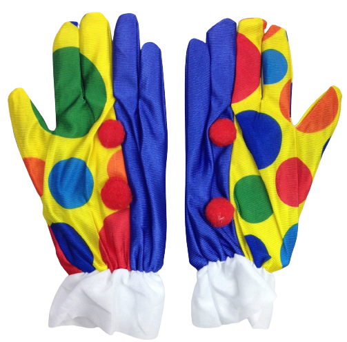 Hilarious Clown Gloves for Circus and Halloween Costumes - Fits Most Sizes