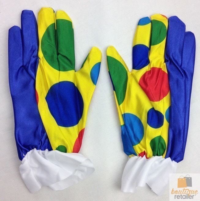 Hilarious Clown Gloves for Circus and Halloween Costumes - Fits Most Sizes