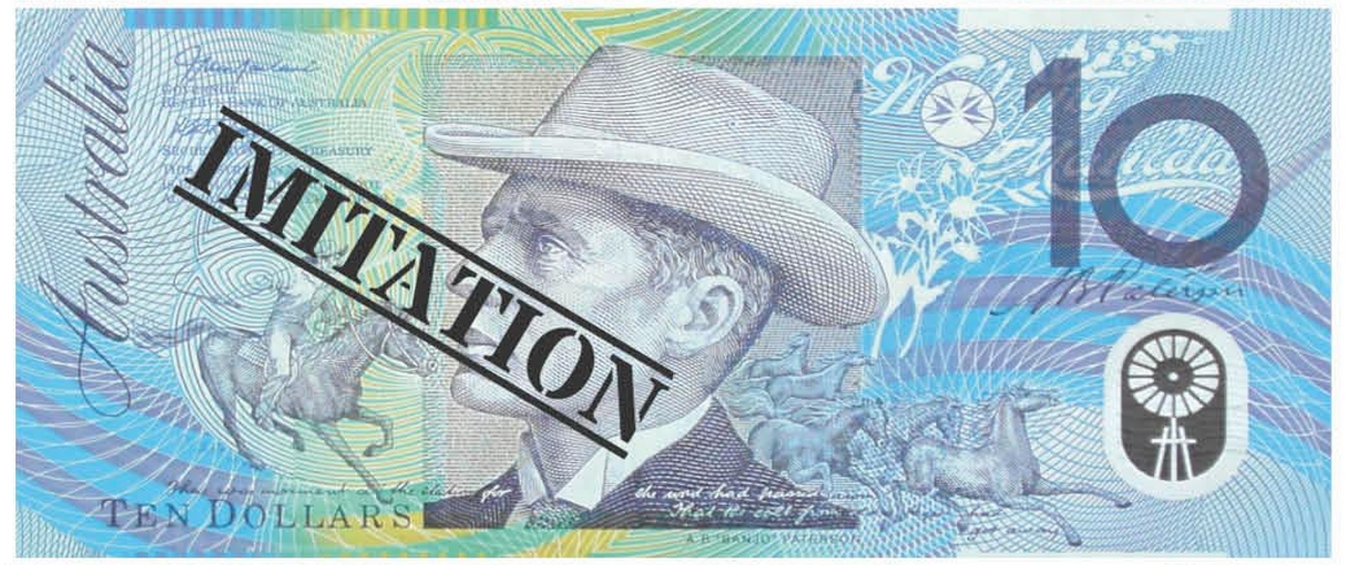 Fun $10 Australian Money Note Notepad - 50 Realistic Sheets for Creative Use