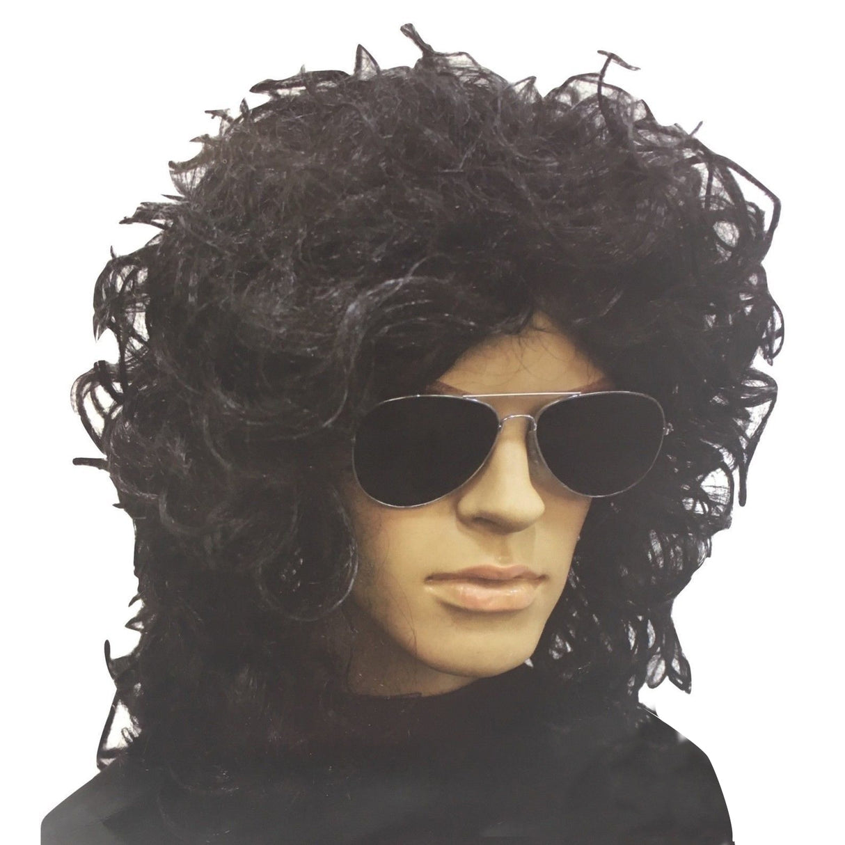 Funky Curly Long Wig for 70s and 80s Punk Costume Parties