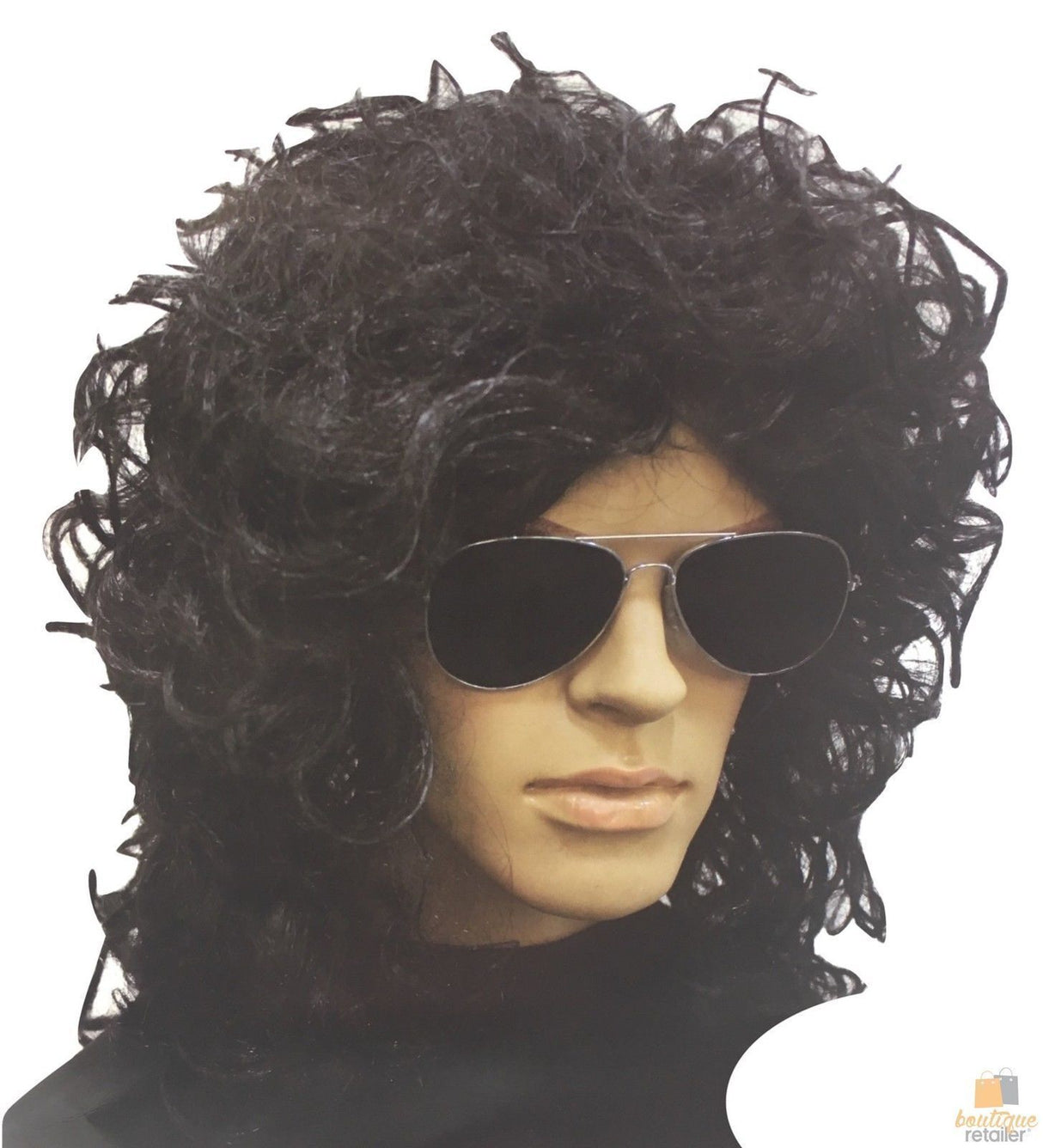 Funky Curly Long Wig for 70s and 80s Punk Costume Parties