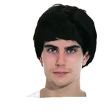 Classic Black Men's Party Wig for Dress-Up and Fancy Events - Front View