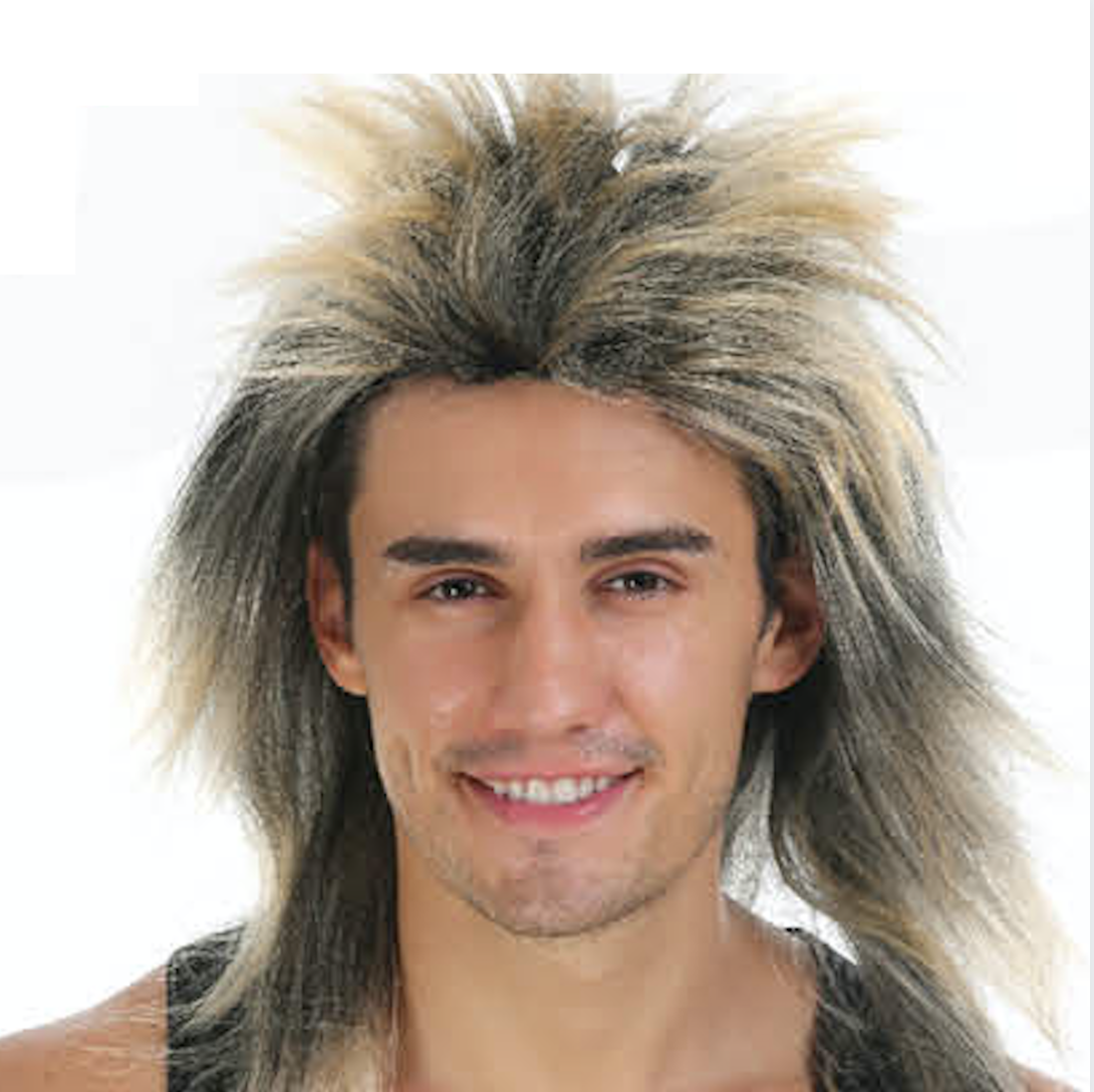 Blonde Spiky Punk Mullet Wig for 70s and 80s Costume Parties