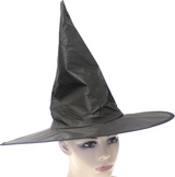 Classic Black Witch Hat - Essential Women's Halloween Costume Accessory - Rear View