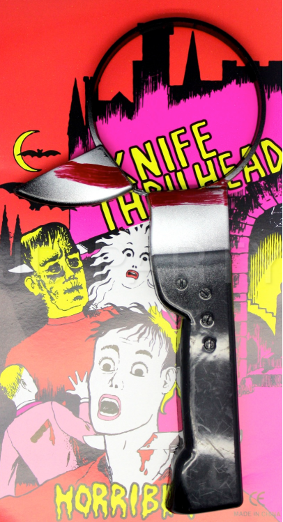 Gory Knife-Through-Head Halloween Headband for Frightful Parties