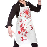 BLOODY APRON Halloween Party Fake Blood Horror Butcher Costume Accessory - Top-Down View